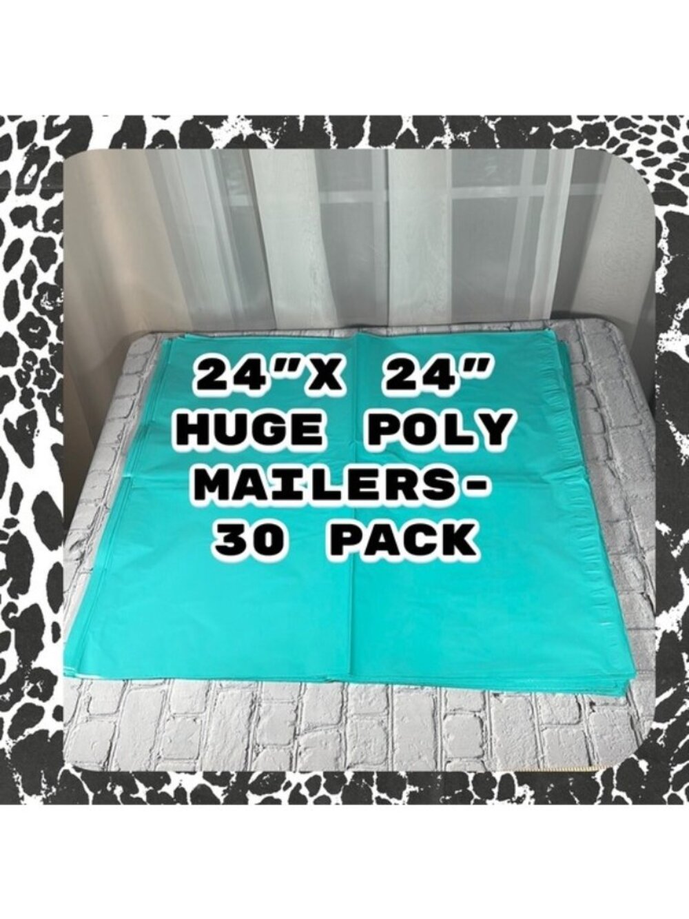 Huge Poly Mailer 24”x24” Teal Blue 30 mailers Big Poly Mailer